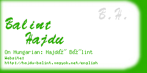 balint hajdu business card